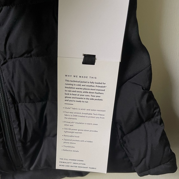 NWT Lululemon down for it all jacket black - Picture 6 of 16